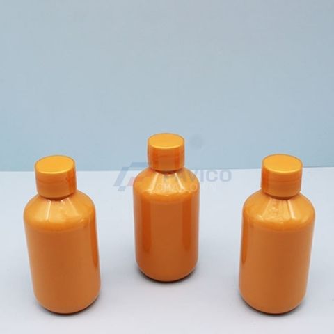 Chai nhựa pet 100ml 150ml màu cam đựng dược phẩm hóa chất