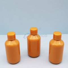 Chai nhựa pet 100ml 150ml màu cam đựng dược phẩm hóa chất