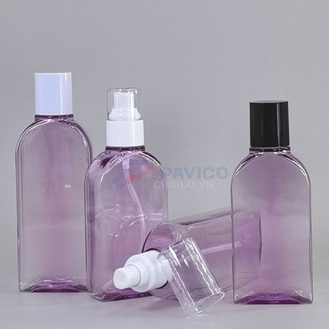 Chai nhựa pet 150ml 200ml nắp bật nắp xịt đầu bơm kem