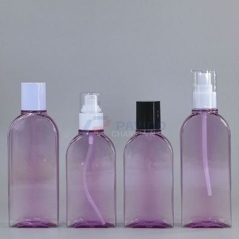 Chai nhựa pet 150ml 200ml nắp bật nắp xịt đầu bơm kem