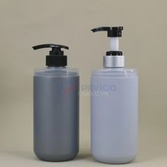 Chai nhựa pet 500ml 300ml xám xanh đầu nắp nhấn