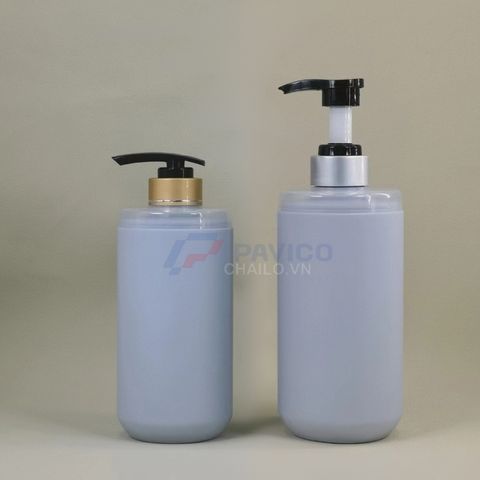 Chai nhựa pet 500ml 300ml xám xanh đầu nắp nhấn