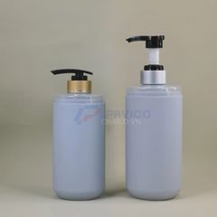 Chai nhựa pet 500ml 300ml xám xanh đầu nắp nhấn