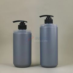 Chai nhựa pet 500ml 300ml xám xanh đầu nắp nhấn