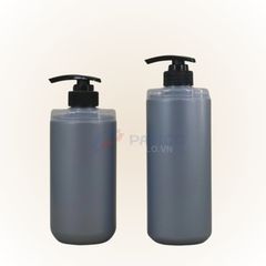 Chai nhựa pet 500ml 300ml xám xanh đầu nắp nhấn