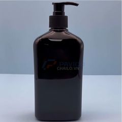 Chai nhựa pet 500ml nâu đen đầu bơm kem đen trắng