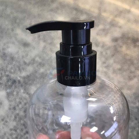 Chai nhựa pet trong vai bầu 500ml vòi bơm kem sữa tắm