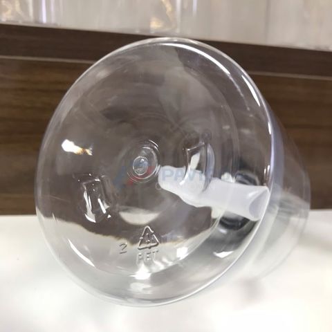 Chai nhựa pet trong vai bầu 500ml vòi bơm kem sữa tắm