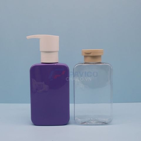 Chai nhựa pet vuông 250ml 150ml đựng cho mỹ phẩm