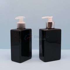 Chai nhựa pet vuông 375ml đầu bơm dầu gội sữa tắm