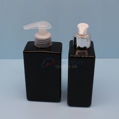 Chai nhựa pet vuông 375ml đầu bơm dầu gội sữa tắm