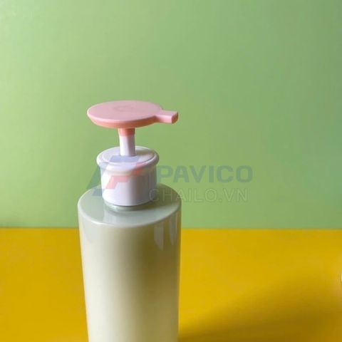Chai nhựa PET xanh khói cổ 28 500ml đầu bơm mỏ vịt