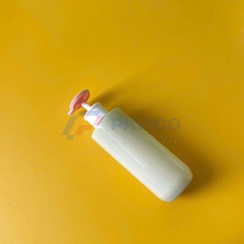 Chai nhựa PET xanh khói cổ 28 500ml đầu bơm mỏ vịt