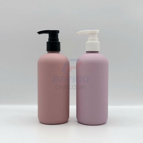 Chai nhựa vòi nhấn đựng sữa tắm màu hồng pastel 250ml 300ml