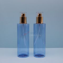 Chai nhựa xanh dương 120ml 250ml vòi bơm kim loại mỹ phẩm