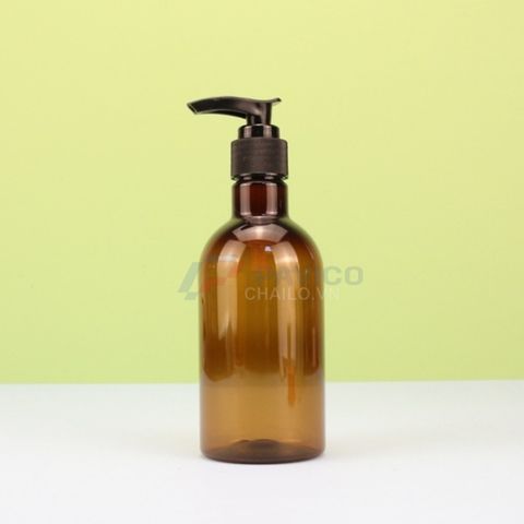 Chai pet cao cổ trong 250ml 500ml vòi nhấn đựng sữa tắm