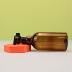Chai pet cao cổ trong 250ml 500ml vòi nhấn đựng sữa tắm