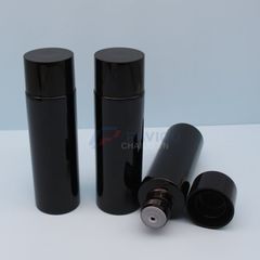 Chai pet đen nắp vặn 100ml 200ml đựng mỹ phẩm màu đen