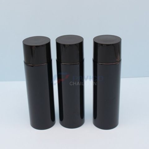 Chai pet đen nắp vặn 100ml 200ml đựng mỹ phẩm màu đen