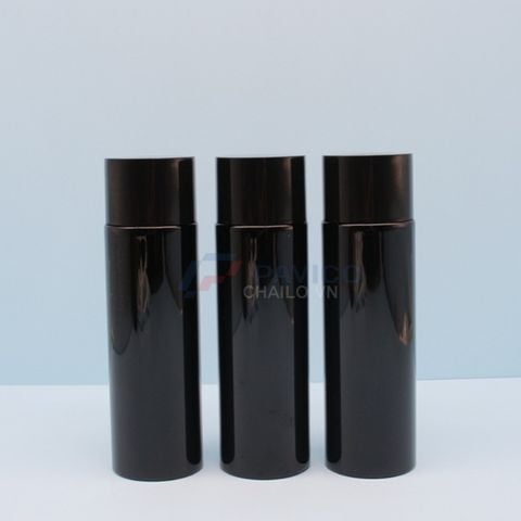 Chai pet đen nắp vặn 100ml 200ml đựng mỹ phẩm màu đen