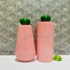 Chai pet hồng nắp bật vòi nhấn nắp vặn 250ml 500ml dáng trụ