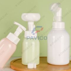 Chai sữa rửa mặt kem dưỡng da sữa tắm nắp tạo bọt 350ml 500ml