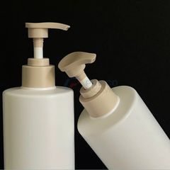 Chai trụ tròn 300ml 500ml sữa dưỡng thể trắng kèm nắp be vòi nhấn