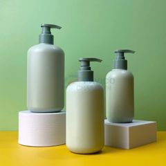 Chai vai bầu 200 300 500ml nước rửa tay sữa tắm nắp xanh bơm kem