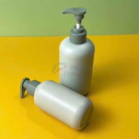 Chai vai bầu 200 300 500ml nước rửa tay sữa tắm nắp xanh bơm kem
