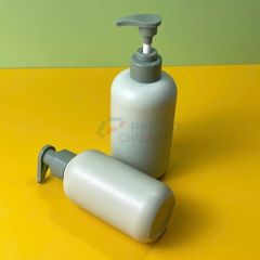 Chai vai bầu 200 300 500ml nước rửa tay sữa tắm nắp xanh bơm kem