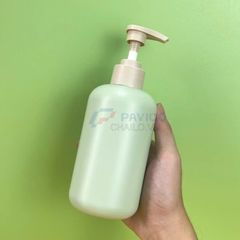 Chai vai bầu 200 300 500ml sữa tắm em bé xanh rêu vòi nhấn
