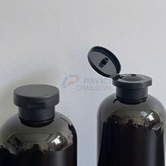 Chai vai bầu 200ml 350ml đựng dầu gội sữa tắm nam đen bóng nắp bật