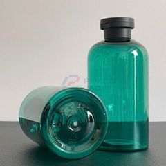 Chai vai bầu 200ml 350ml đựng dầu gội sữa tắm xanh ngọc trong nắp bật