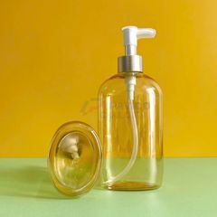 Chai vai bầu 250ml 500ml dầu gội khách sạn vàng cổ nhôm bạc vòi nhấn