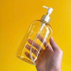 Chai vai bầu 250ml 500ml dầu gội khách sạn vàng cổ nhôm bạc vòi nhấn
