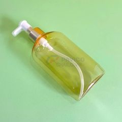Chai vai bầu 250ml 500ml dầu gội khách sạn vàng cổ nhôm bạc vòi nhấn