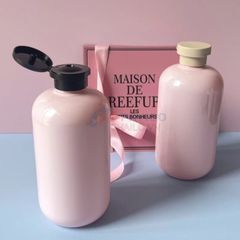 Chai vai bầu 250ml 500ml sữa tắm kem dưỡng da nắp bật đen