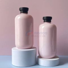 Chai vai bầu 250ml 500ml sữa tắm kem dưỡng da nắp bật đen