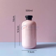 Chai vai bầu 250ml 500ml sữa tắm kem dưỡng da nắp bật đen