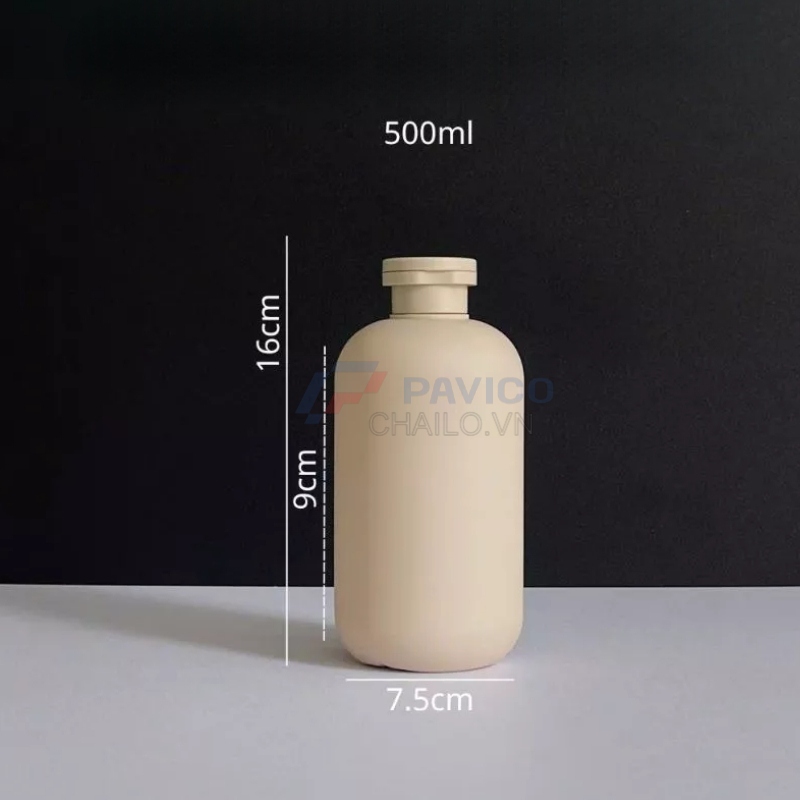 Chai vai bầu 300ml 500ml đựng muối tắm full be nắp bật