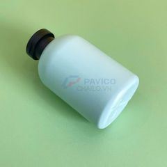 Chai vai bầu 300ml 500ml sữa rửa mặt xanh mint nắp đen nắp bật