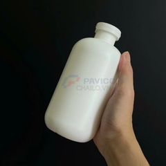 Chai vai bầu 500ml 1000ml dầu gội refill full trắng mờ nắp bật