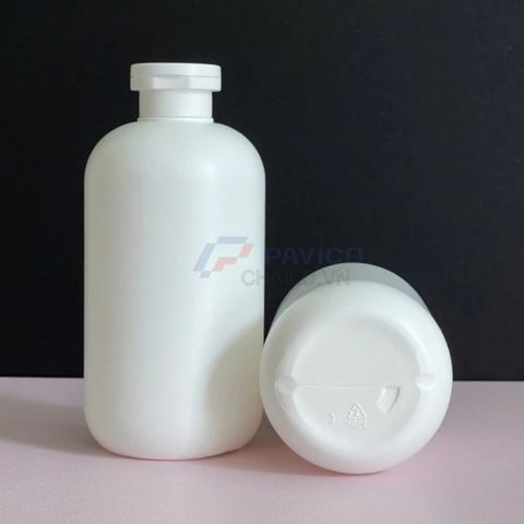 Chai vai bầu 500ml 1000ml dầu gội refill full trắng mờ nắp bật