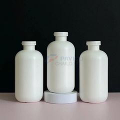 Chai vai bầu 500ml 1000ml dầu gội refill full trắng mờ nắp bật