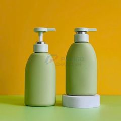 Chai vai vòm 350ml 500ml đựng sữa tắm xanh bơ nắp pump trắng