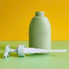 Chai vai vòm 350ml 500ml đựng sữa tắm xanh bơ nắp pump trắng