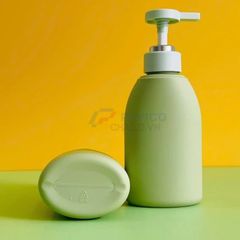 Chai vai vòm 350ml 500ml đựng sữa tắm xanh bơ nắp pump trắng