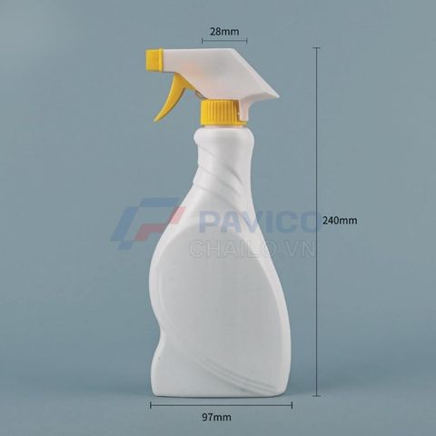 Chai xịt 500ml HDPE cổ 28mm đựng nước lau kính tiện dụng