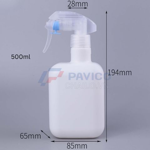 Chai xịt 500ml vòi khóa trong đựng dung dịch vệ sinh đa năng