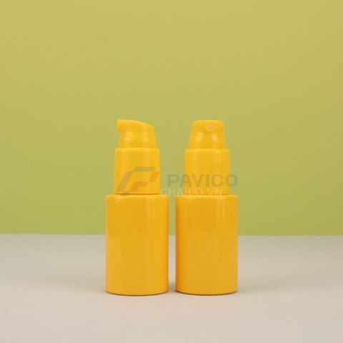 Chai xịt nhấn 50ml 30ml đựng serum chấm mụn màu vàng